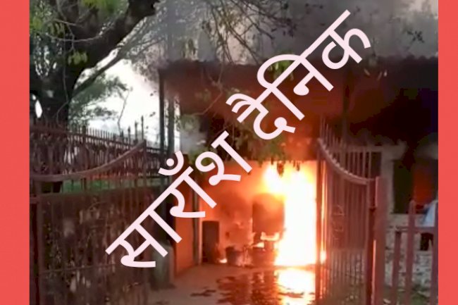 जेनरेटर में लगी आग  लाखो की संपत्ति खाक