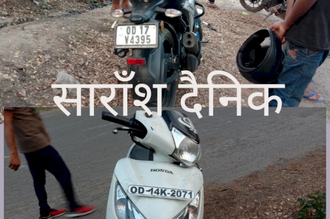  घायलो के अस्पताल पहुंचने के बाद  घटना स्थल पर पहुँची एंबुलेंस 