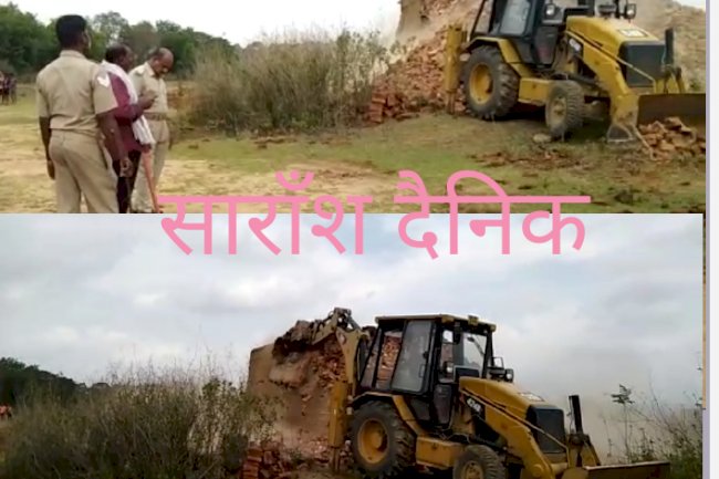 ओडिशा के तालचेर में ईट भट्टो पर चला बुलडोजर 