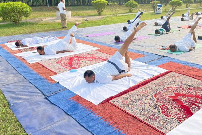 योग दिवस के पहले पूर्वाभ्यास 