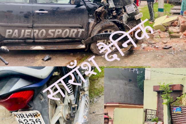 कार दुर्घटना में चालक गंभीर 