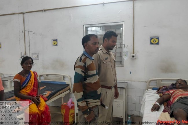 हाथी के हमले से घायल लक्ष्मण सिंह आरजीएच में भर्ती