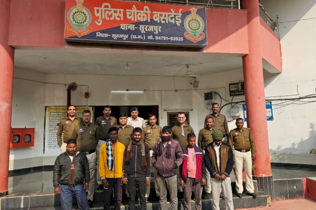 अवैध परिवहन कर रहे धान लदी वाहन के साथ आरोपी गिरफ्तार