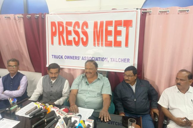 ट्रक ओनर्स एसोसिएशन तालचेर का पत्रकार सम्मेलन 