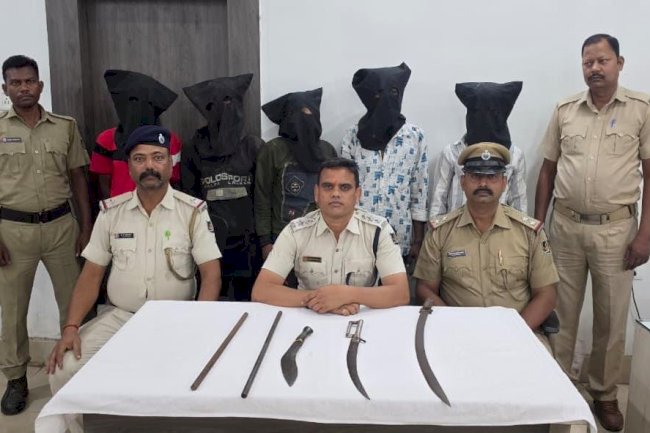 डकैती की योजना बनाते घातक हथियार के साथ 5 गिरफ्तार