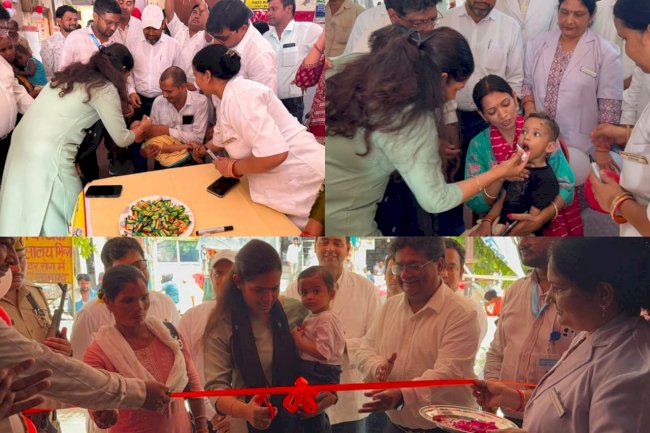 जिलाधिकारी ने अपने बच्चे को पोलियो ड्राप पिलाकर किया पल्स पोलियो अभियान का शुभारंभ