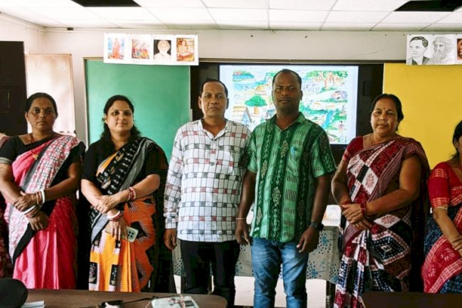 साहासपुर क्लस्टर स्तरीय मासिक बैठक में संबलपुरी दिवस की धूम